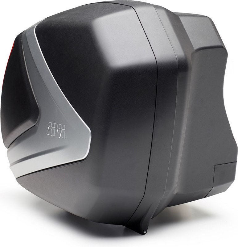 Givi V37N MonoKey Side Cases, 2 x 37 Liters Bags, Silver Cover, Red Reflectors | V37N