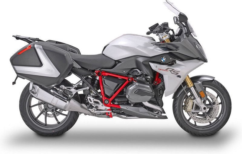 Givi V37N MonoKey Side Cases, 2 x 37 Liters Bags, Silver Cover, Red Reflectors | V37N