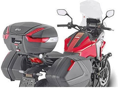 Givi V47NN Top Case, color Black with carbon pattern finishing and Red reflectors, 47 Liters, fits MonoKey plate | V47NN