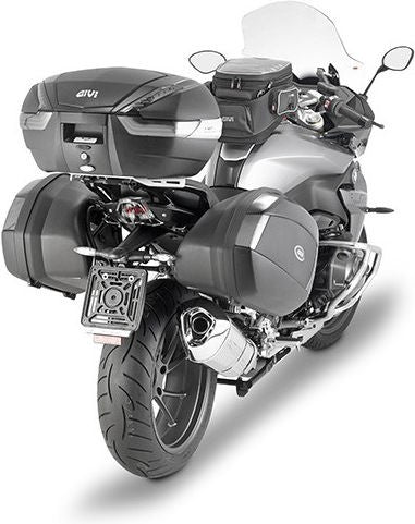 Givi V47NNT Top Case, color Black with carbon pattern finishing and Smoked reflectors, 47 Liters, fits MonoKey plate | V47NNT
