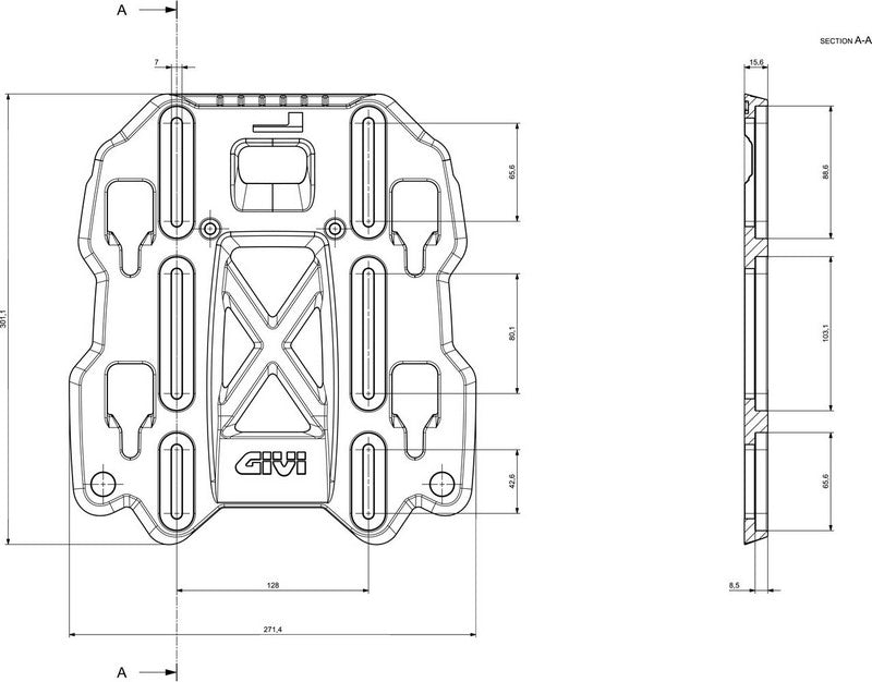 GIVI GRT709 Fixing Kit, includes 2x Plates, Clamps, bolts and nuts | ZGRT709FS