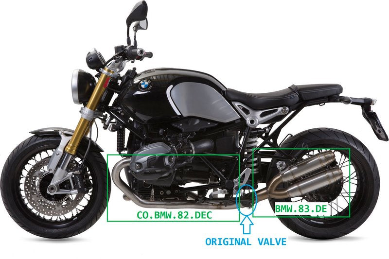 GPR Original For Bmw R Nine-T 1200 2017/20 E4 (All) Homologated Full Catalized Deeptone Inox | CO.BM.82.E4.CAT.DE