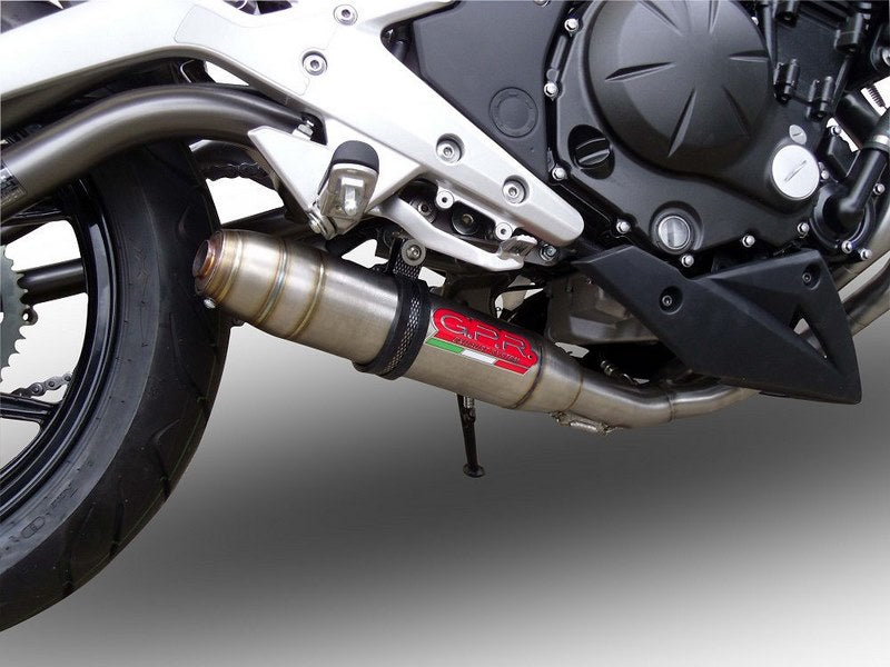 GPR Original For Kawasaki Er 6 N - F 2012/16 E3 Homologated Full Exhaust Deeptone Inox | CO.K.162.1.DE