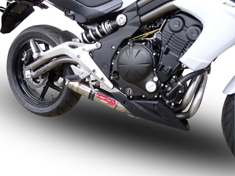 GPR Original For Kawasaki Er 6 N - F 2012/16 E3 Homologated Full Exhaust Deeptone Inox | CO.K.162.1.DE