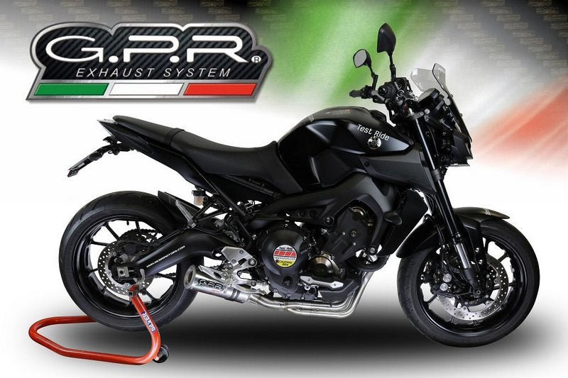 GPR Original For Yamaha Mt-09 / Fz-09 2014/16 E3 Homologated Full Exhaust Catalized M3 Inox  | CO.Y.166.M3.INOX