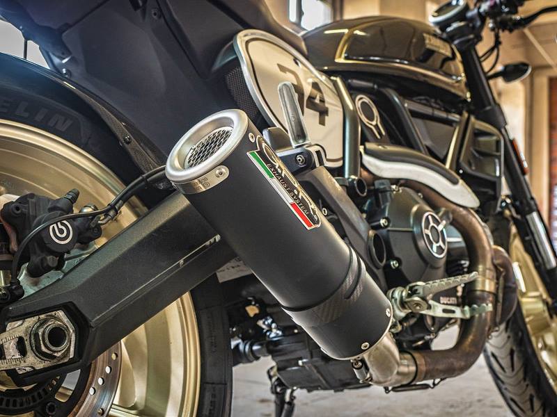 GPR Original For Ducati Scrambler 800 2015/16 Homologated Slip-On Exhaust M3 Black Titanium  | D.118.HOM.M3.BT
