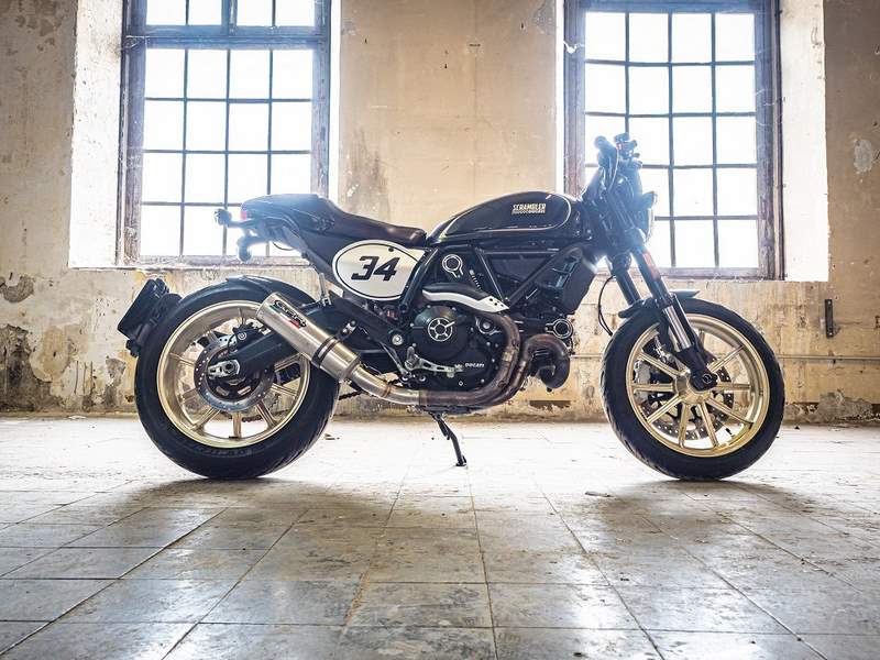 GPR Original For Ducati Scrambler 800 2015/16 Homologated Slip-On Exhaust M3 Titanium Natural  | D.118.HOM.M3.TN
