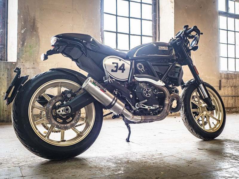 GPR Original For Ducati Scrambler 800 2015/16 Homologated Slip-On Exhaust M3 Titanium Natural  | D.118.HOM.M3.TN
