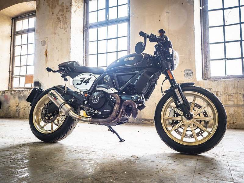 GPR Original For Ducati Scrambler 800 2015/16 Homologated Slip-On Exhaust M3 Titanium Natural  | D.118.HOM.M3.TN
