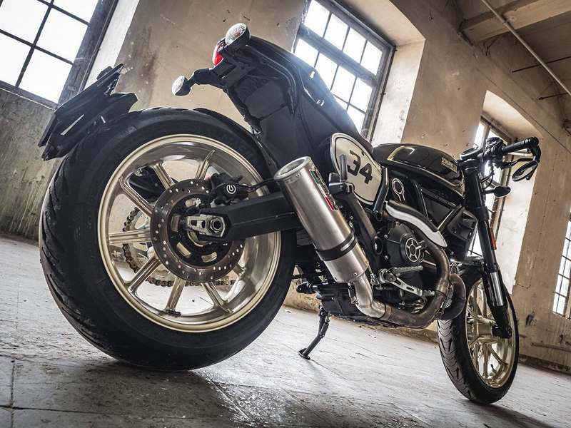 GPR Original For Ducati Scrambler 800 2015/16 Homologated Slip-On Exhaust M3 Titanium Natural  | D.118.HOM.M3.TN