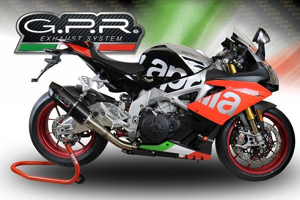 GPR Original For Aprilia Tuono 1100 V4 Rr 2017/20 E4 Homologated Slip-On Catalized Furore Nero | E4.A.74.CAT.FNE4