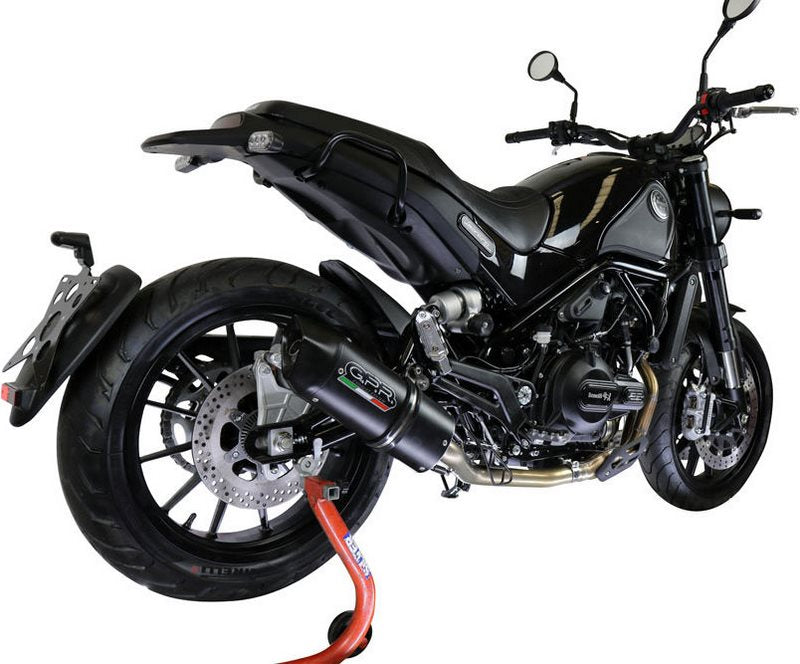 GPR Original For Benelli Leoncino 500 2017/20 E4 Homologated Mid Full System With Catalyst Furore Evo4 Nero | E4.BE.17.CAT.FNE4