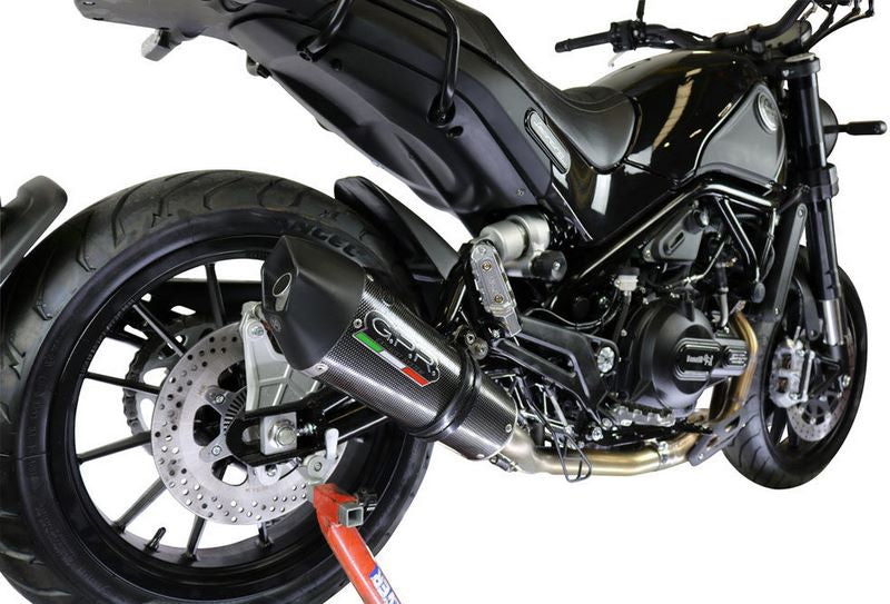 GPR Original For Benelli Leoncino 500 Trail 2017/20 E4 Homologated Mid Full System With Catalyst Gp Evo4 Poppy | E4.BE.18.CAT.GPAN.PO