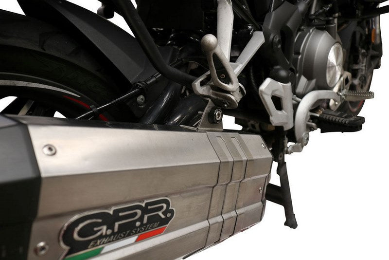 GPR Original For Benelli Trk 502 2017/20 E4 Homologated Slip-On Catalized Sonic Titanium | E4.BE.9.CAT.SOTIT