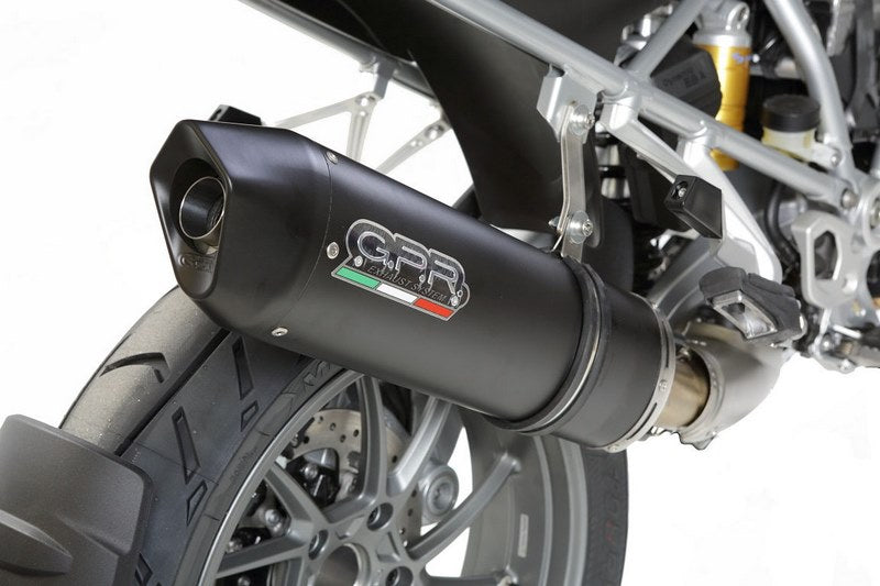 GPR Original For Bmw R 1200 Gs Adv 2017/18 E4 Homologated Slip-On Exhaust Furore Evo4 Nero | E4.BM.104.FNE4