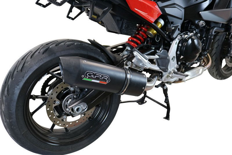 GPR Original For Bmw F 900 Xr/R 2020/21 E5 Homologated Slip-On Exhaust Furore Evo4 Nero | E4.BM.105.FNE4