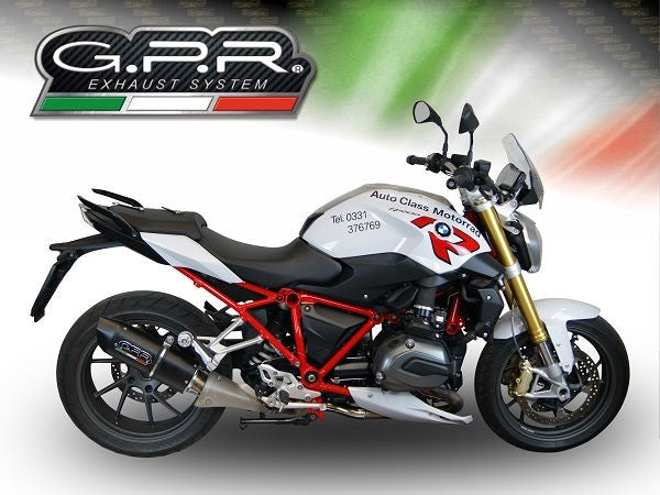 GPR Original For Bmw R 1200 R-Lc 2017/18 E4 Homologated Slip-On Exhaust Furore Evo4 Nero | E4.BMW.96.FNE4