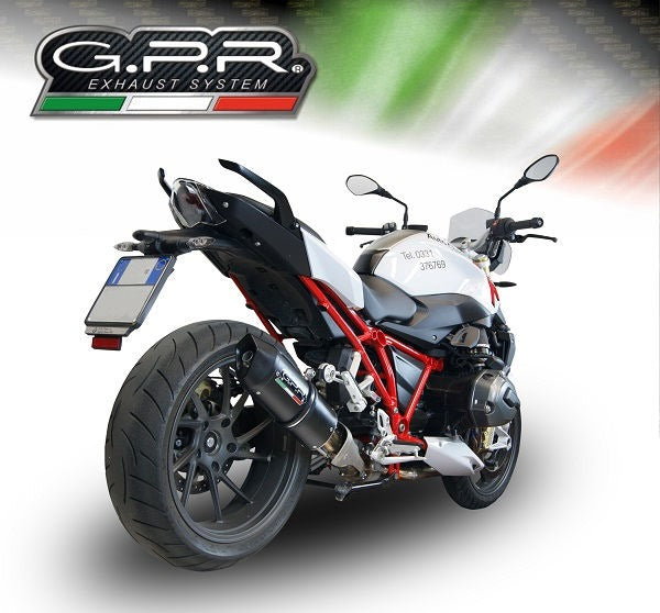 GPR Original For Bmw R 1200 R-Lc 2017/18 E4 Homologated Slip-On Exhaust Furore Evo4 Nero | E4.BMW.96.FNE4