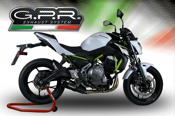 GPR Original For Kawasaki Z 650 2017/20 E4 Homologated Full Exhaust Catalized Gp Evo4 Poppy | E4.CO.K.160.CAT.GPAN.PO