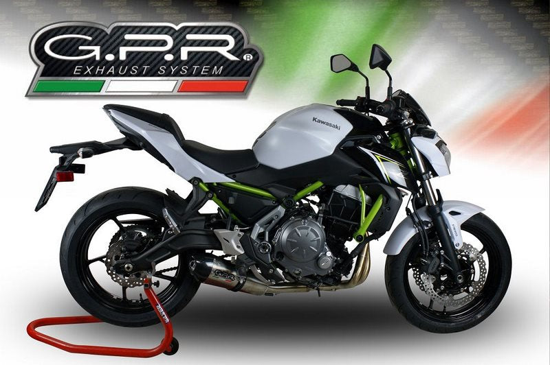 GPR Original For Kawasaki Z 650 2017/20 E4 Homologated Full Exhaust Catalized Gp Evo4 Titanium | E4.CO.K.160.CAT.GPAN.TO