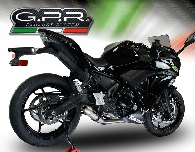 GPR Original For Kawasaki Ninja 650 2017/20 E4 Homologated Full Exhaust Catalized Deeptone Inox | E4.CO.K.161.CAT.DE