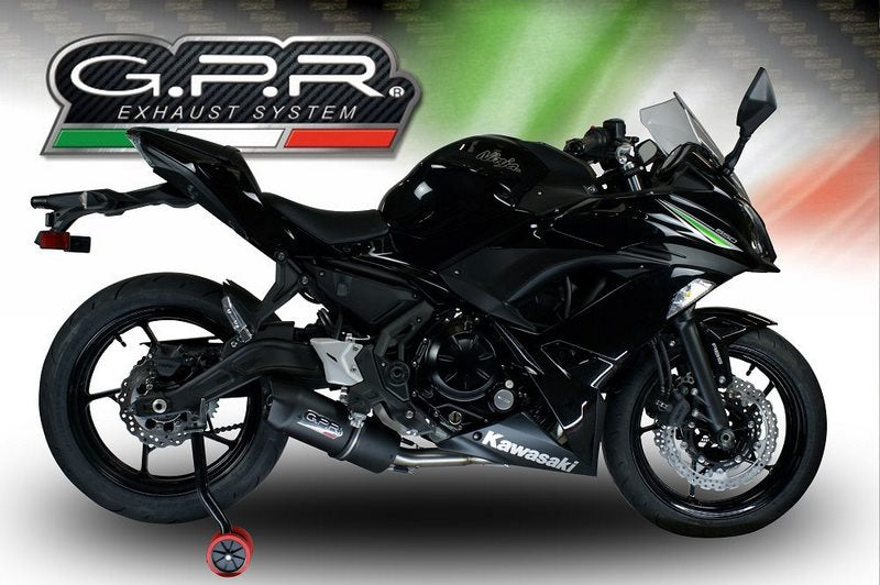 GPR Original For Kawasaki Ninja 650 2017/20 E4 Homologated Full Exhaust Catalized Furore Evo4 Nero | E4.CO.K.161.CAT.FNE4