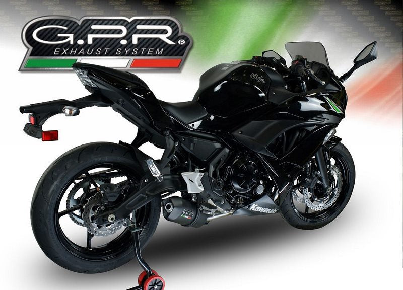 GPR Original For Kawasaki Ninja 650 2017/20 E4 Homologated Full Exhaust Catalized Furore Evo4 Nero | E4.CO.K.161.CAT.FNE4