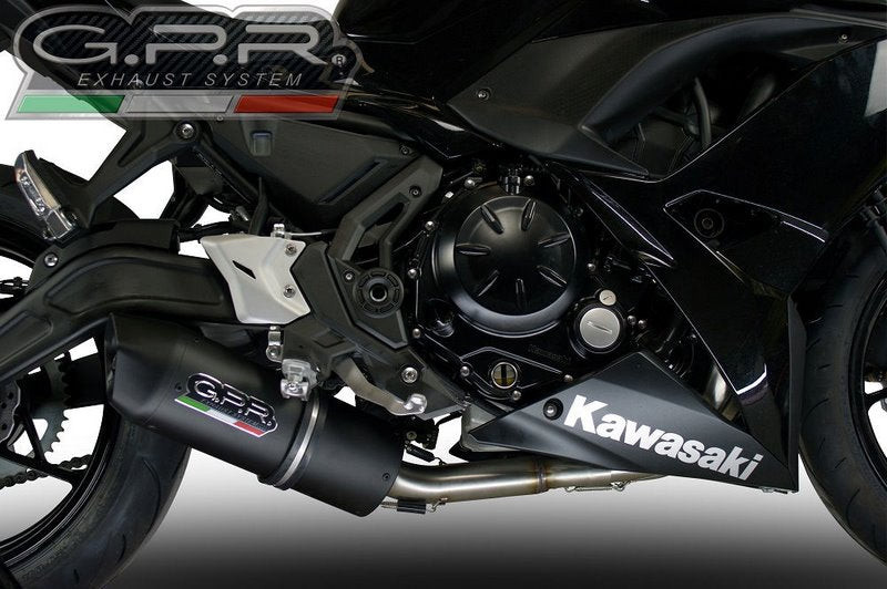 GPR Original For Kawasaki Ninja 650 2017/20 E4 Homologated Full Exhaust Catalized Furore Evo4 Nero | E4.CO.K.161.CAT.FNE4
