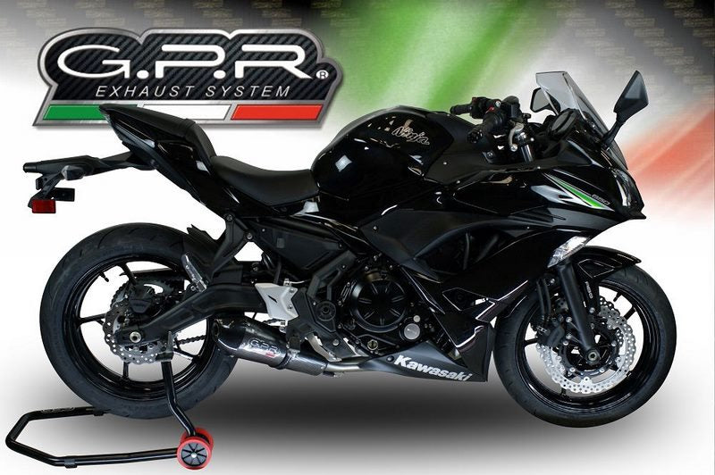 GPR Original For Kawasaki Ninja 650 2017/20 E4 Homologated Full Exhaust Catalized Gp Evo4 Poppy | E4.CO.K.161.CAT.GPAN.PO