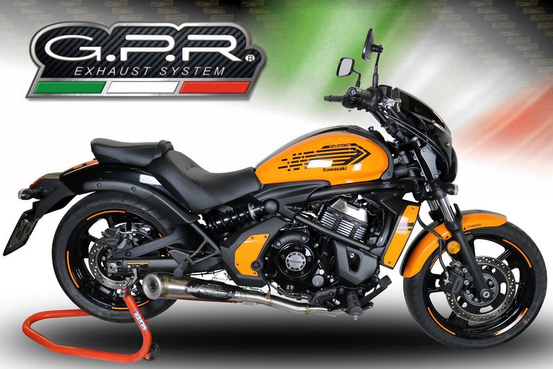 GPR Original For Kawasaki Vulcan 650 2018/20 E4 Homologated Full Exhaust Catalized Powercone Evo | E4.CO.K.172.CAT.PCEV
