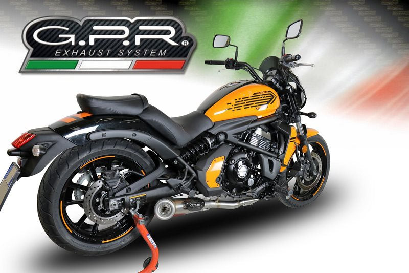GPR Original For Kawasaki Vulcan 650 2018/20 E4 Homologated Full Exhaust Catalized Powercone Evo | E4.CO.K.172.CAT.PCEV