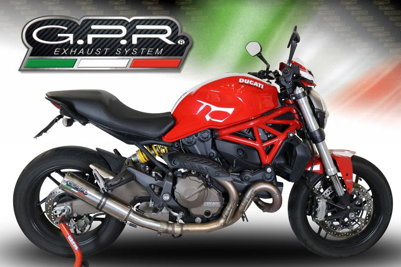 GPR Original For Ducati Monster 1200 S/R 2017/20 E4 Homologated Slip-On Catalized M3 Titanium Natural  | E4.D.128.CAT.M3.TN