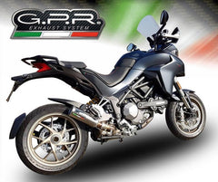 GPR Original For Ducati Multistrada 1260 2018/20 E4 Homologated Slip-On Exhaust M3 Titanium Natural  | E4.D.130.M3.TN