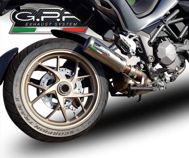 GPR Original For Ducati Multistrada 1260 2018/20 E4 Homologated Slip-On Exhaust M3 Titanium Natural  | E4.D.130.M3.TN