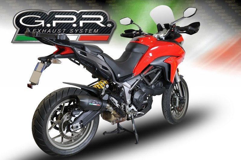 GPR Original For Ducati Multistrada 950 2017/20 E4 Homologated Slip-On Exhaust Gp Evo4 Black Titanium | E4.D.131.GPAN.BLT