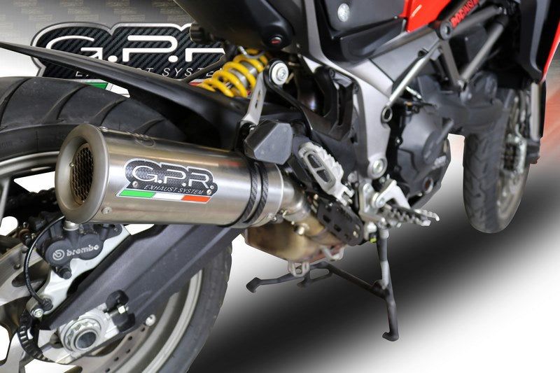 GPR Original For Ducati Multistrada 950 2017/20 E4 Homologated Slip-On Exhaust M3 Titanium Natural  | E4.D.131.M3.TN