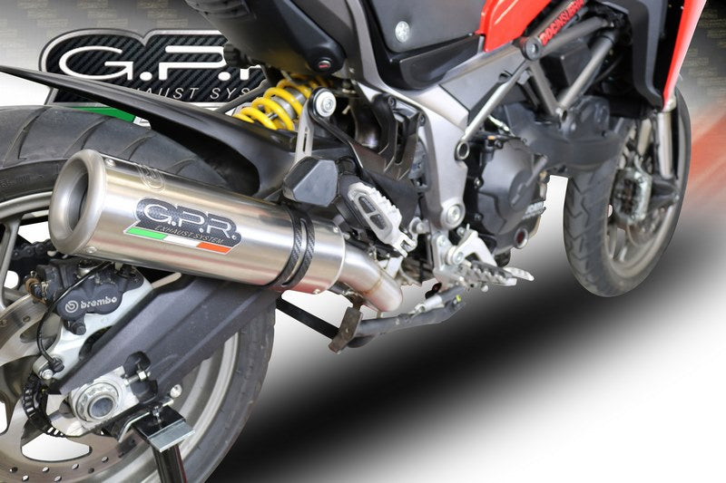 GPR Original For Ducati Multistrada 950 2017/20 E4 Homologated Slip-On Catalized M3 Titanium Natural  | E4.D.132.CAT.M3.TN
