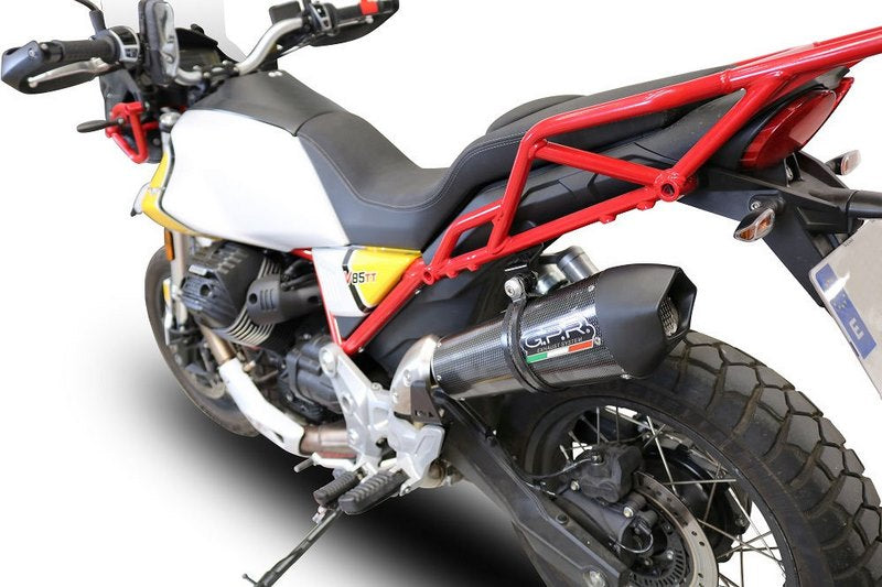 GPR Original For Moto Guzzi V85 Tt 2019/20 E4 Homologated Slip-On Exhaust Gp Evo4 Poppy | E4.GU.61.GPAN.PO