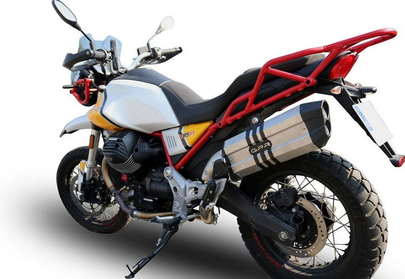GPR Original For Moto Guzzi V85 Tt 2019/20 E4 Homologated Slip-On Exhaust Sonic Titanium | E4.GU.61.SOTIT