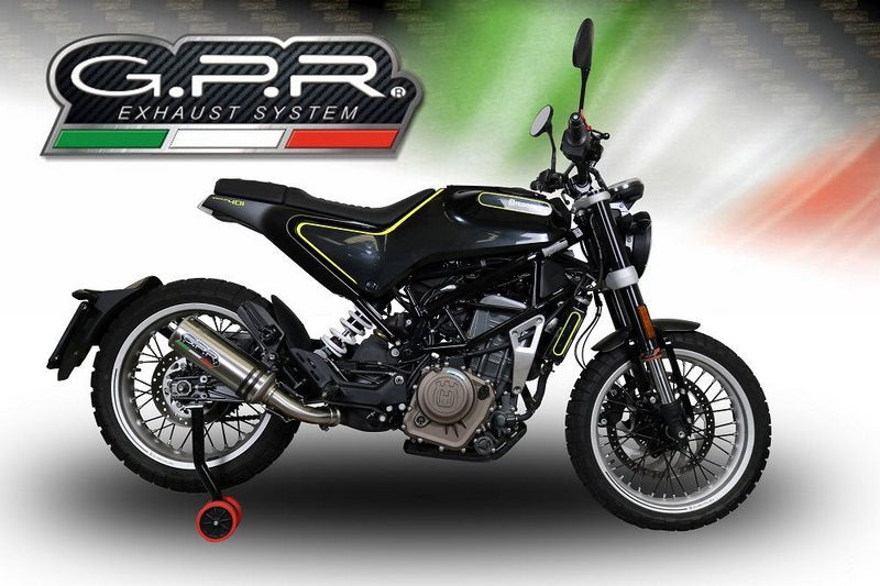 GPR Original For Husqvarna Svartpilen 401 2018/19 E4 Homologated Slip-On Exhaust M3 Inox  | E4.HU.39.M3.INOX