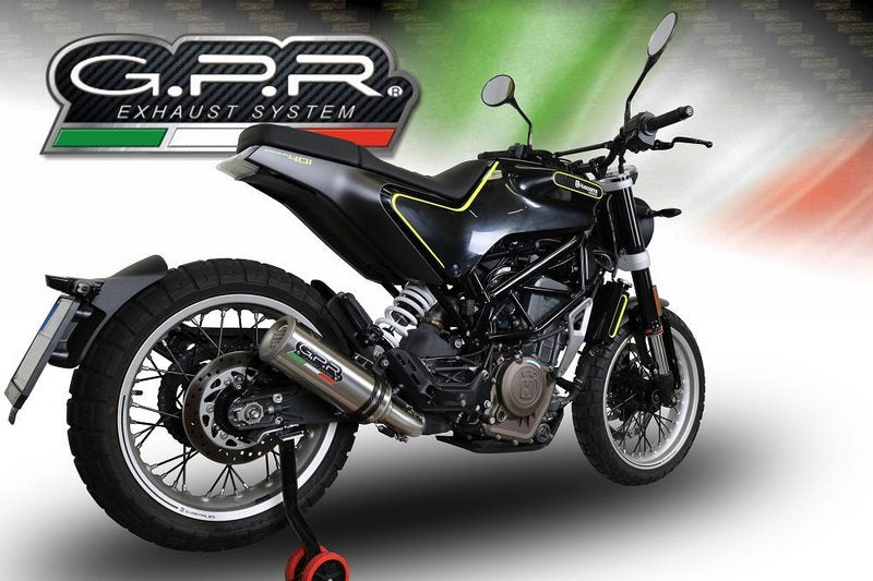 GPR Original For Husqvarna Svartpilen 401 2018/19 E4 Homologated Slip-On Exhaust M3 Inox  | E4.HU.39.M3.INOX