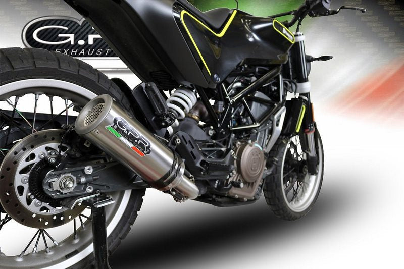 GPR Original For Husqvarna Svartpilen 401 2018/19 E4 Homologated Slip-On Exhaust M3 Titanium Natural  | E4.HU.39.M3.TN