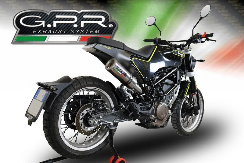 GPR Original For Husqvarna Svartpilen 401 2018/19 E4 Homologated Slip-On Catalized M3 Inox  | E4.HU.41.CAT.M3.INOX