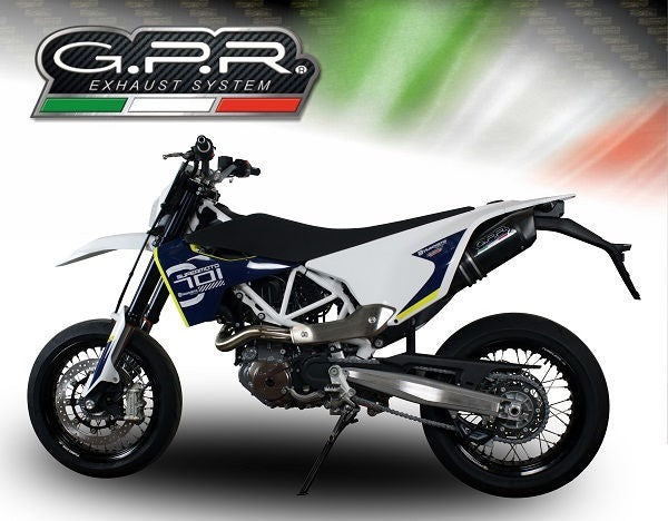 GPR Original For Husqvarna Enduro 701 2017/20 E4 Homologated Slip-On Catalized Furore Evo4 Nero | E4.HU.46.CAT.FNE4