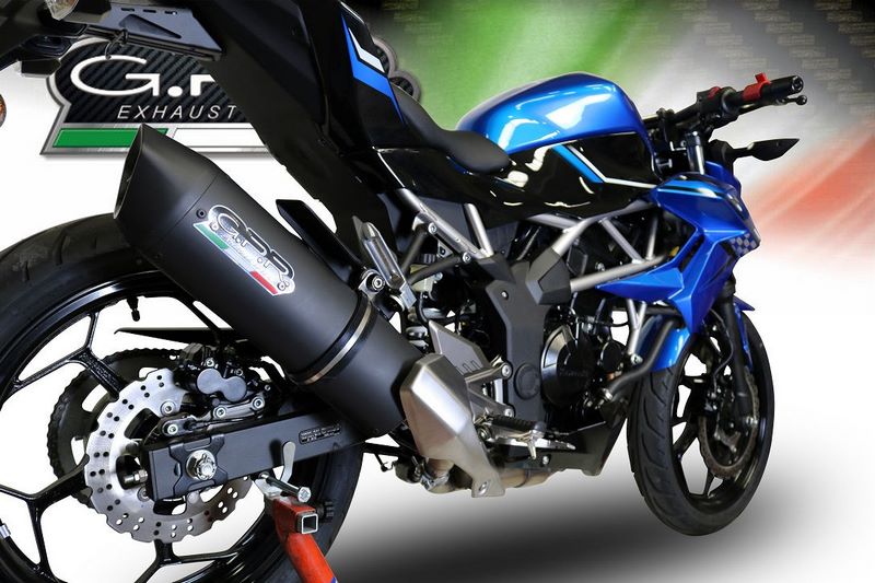 GPR Original For Kawasaki Ninja 125 2019/20 E4 Homologated Slip-On Exhaust Furore Evo4 Nero | E4.K.171.FNE4