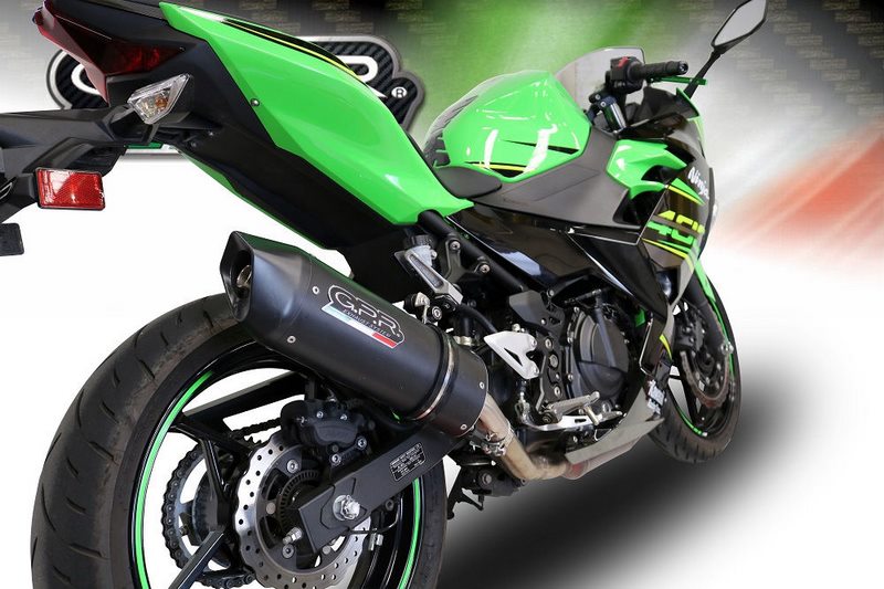 GPR Original For Kawasaki Z 400 2018/20 E4 Homol.Slip-On Exhaust Furore Evo4 Nero | E4.K.173.FNE4