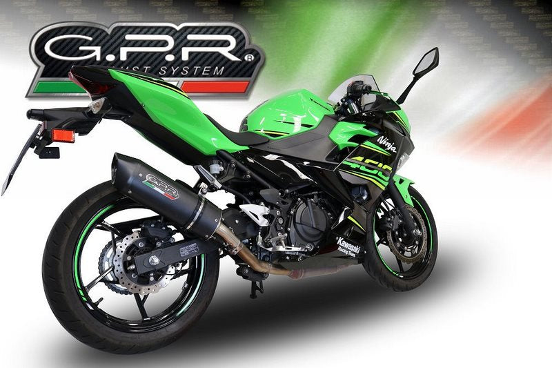 GPR Original For Kawasaki Ninja 400 2018/20 E4 Homol.Slip-On Exhaust Furore Evo4 Nero | E4.K.174.FNE4