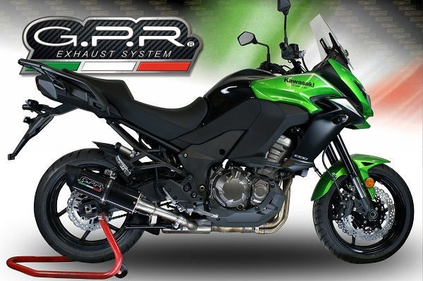GPR Original For Kawasaki Versys 1000 I.E. 2017/18 E4 Homologated Slip-On Exhaust Furore Evo4 Nero | E4.K.175.FNE4