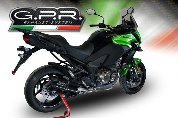 GPR Original For Kawasaki Versys 1000 I.E. 2017/18 E4 Homologated Slip-On Exhaust Furore Evo4 Nero | E4.K.175.FNE4