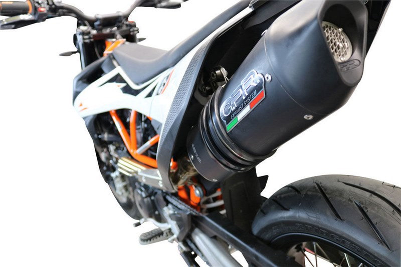 GPR Original For Ktm Smc 690 R 2019/20 E4 Homologated Slip-On Exhaust Catalized Furore Evo4 Nero | E4.KT.202.FNE4